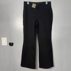 Style & Co Womens Pull On Mid Rise Bootcut Leggings, Black, Large Petite
